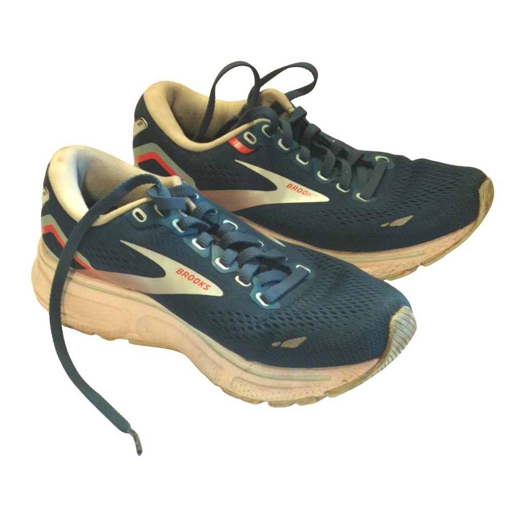 Brooks Ghost 15 Womens Running Shoes Teal Blue Coral 1203801B497 Size 5.5 B